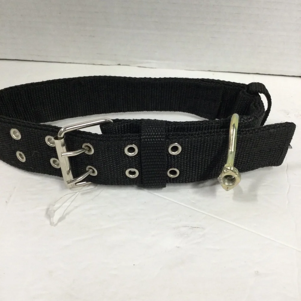 Dog Collar Canvas Black with Silver Closure Sz 26 in NWOT